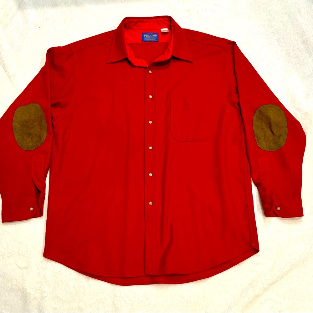 XL Red Vintage Pendleton Wool Shirt. Made in the USA